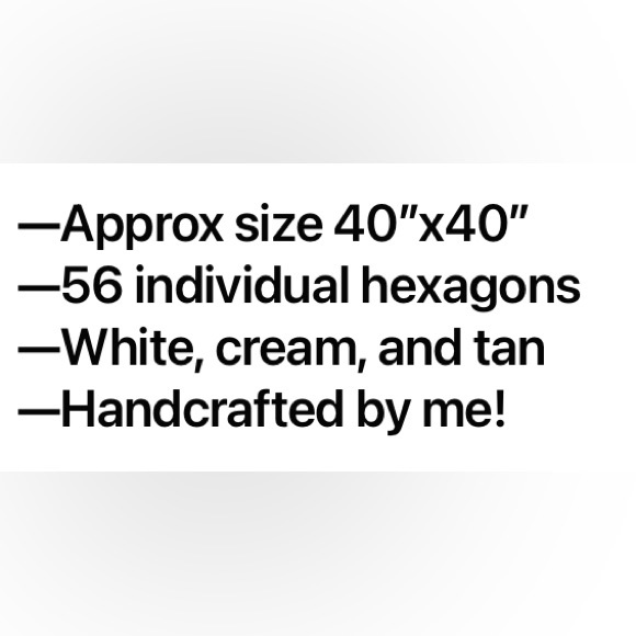 Handcrafted Hexagon Baby Blanket - Picture 2 of 6